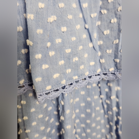 Adrianna Papell Blue Tiered Women's Dress Size 8.  #A14 - Picture 6 of 16